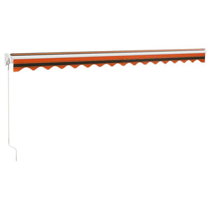 vidaXL Retractable Awning Orange and Brown 4.5x3 m Fabric and Aluminium