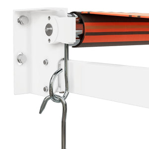 vidaXL Retractable Awning Orange and Brown 4.5x3 m Fabric and Aluminium
