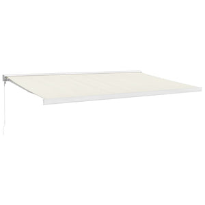 vidaXL Retractable Awning Cream 5x3 m Fabric and Aluminium