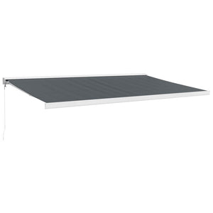 vidaXL Retractable Awning Anthracite 5x3 m Fabric and Aluminium