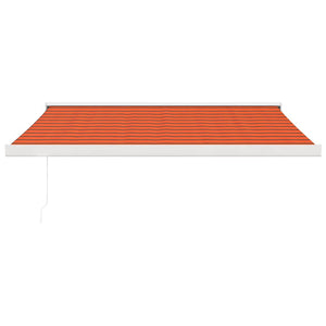 vidaXL Retractable Awning Orange and Brown 3x2.5 m Fabric and Aluminium