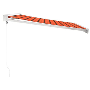 vidaXL Retractable Awning Orange and Brown 3x2.5 m Fabric and Aluminium