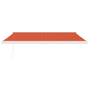 vidaXL Retractable Awning Orange and Brown 4.5x3 m Fabric and Aluminium