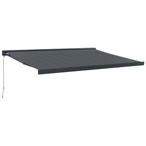 vidaXL Retractable Awning Anthracite 4.5x3 m Fabric and Aluminium