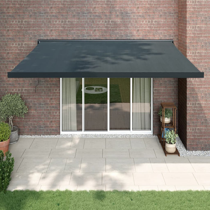 vidaXL Retractable Awning Anthracite 4.5x3 m Fabric and Aluminium