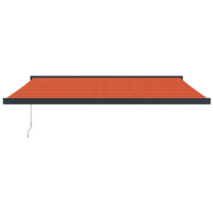 vidaXL Retractable Awning Orange and Brown 4x3 m Fabric and Aluminium