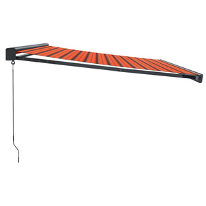 vidaXL Retractable Awning Orange and Brown 4x3 m Fabric and Aluminium