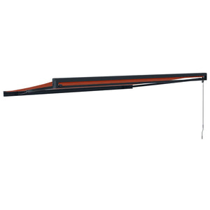 vidaXL Retractable Awning Orange and Brown 4x3 m Fabric and Aluminium