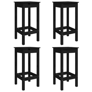 vidaXL 5 Piece Garden Bar Set Black Solid Wood Pine