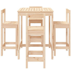 vidaXL 5 Piece Garden Bar Set Solid Wood Pine