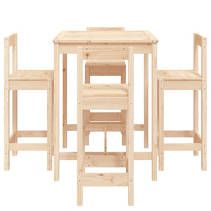 vidaXL 5 Piece Garden Bar Set Solid Wood Pine