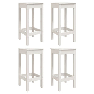 vidaXL 5 Piece Garden Bar Set White Solid Wood Pine