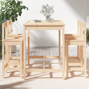 vidaXL 5 Piece Garden Bar Set Solid Wood Pine