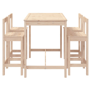 vidaXL 5 Piece Garden Bar Set Solid Wood Pine