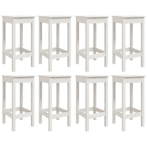 vidaXL 9 Piece Garden Bar Set White Solid Wood Pine