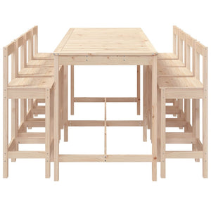 vidaXL 9 Piece Garden Bar Set Solid Wood Pine