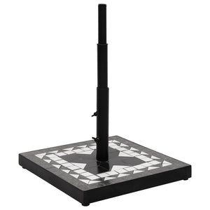 vidaXL Parasol Base Black and White Square 12 kg