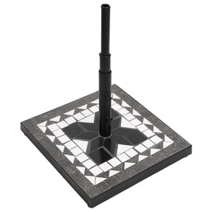 vidaXL Parasol Base Black and White Square 12 kg