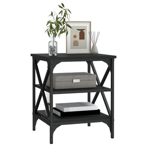 vidaXL Side Table Black 40x42x50 cm Engineered Wood