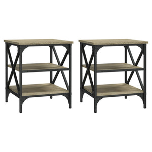 vidaXL Side Tables 2 pcs Sonoma Oak 40x42x50 cm Engineered Wood