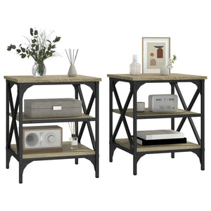 vidaXL Side Tables 2 pcs Sonoma Oak 40x42x50 cm Engineered Wood