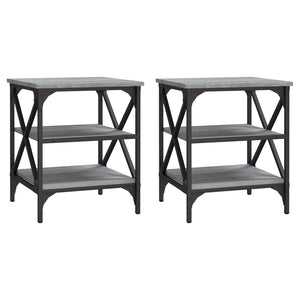 vidaXL Side Tables 2 pcs Grey Sonoma 40x42x50 cm Engineered Wood