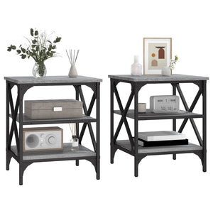 vidaXL Side Tables 2 pcs Grey Sonoma 40x42x50 cm Engineered Wood