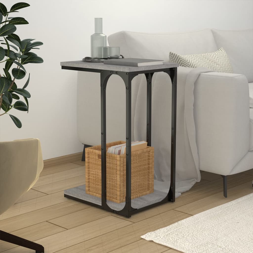 vidaXL Side Table Grey Sonoma 40x30x60 cm Engineered Wood