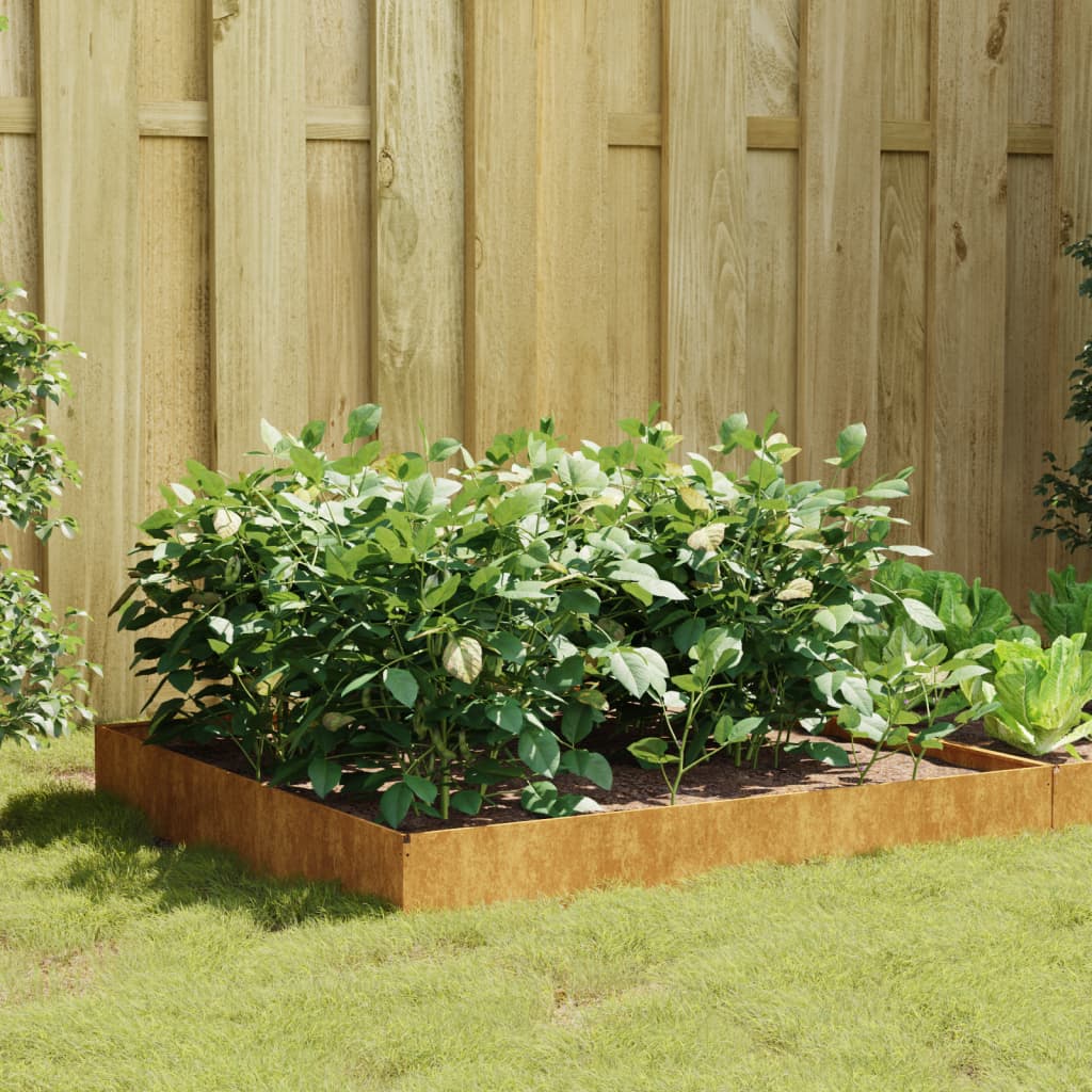 vidaXL Garden Raised Bed 100x100x26 cm Corten Steel