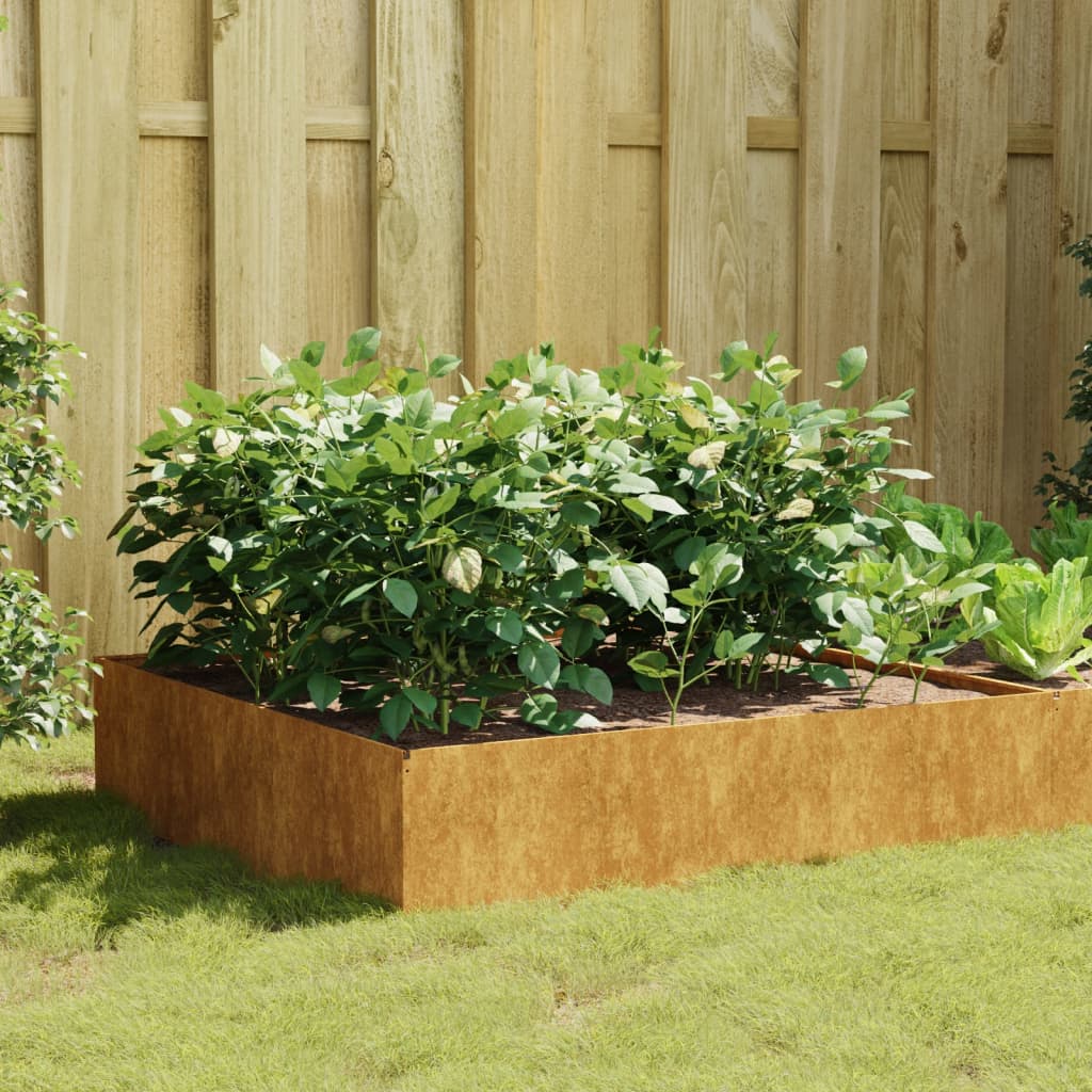 vidaXL Garden Raised Bed 100x100x41 cm Corten Steel