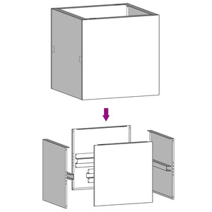 vidaXL Planter 40x41x40 cm Corten Steel
