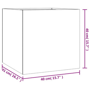 vidaXL Planter 40x41x40 cm Corten Steel