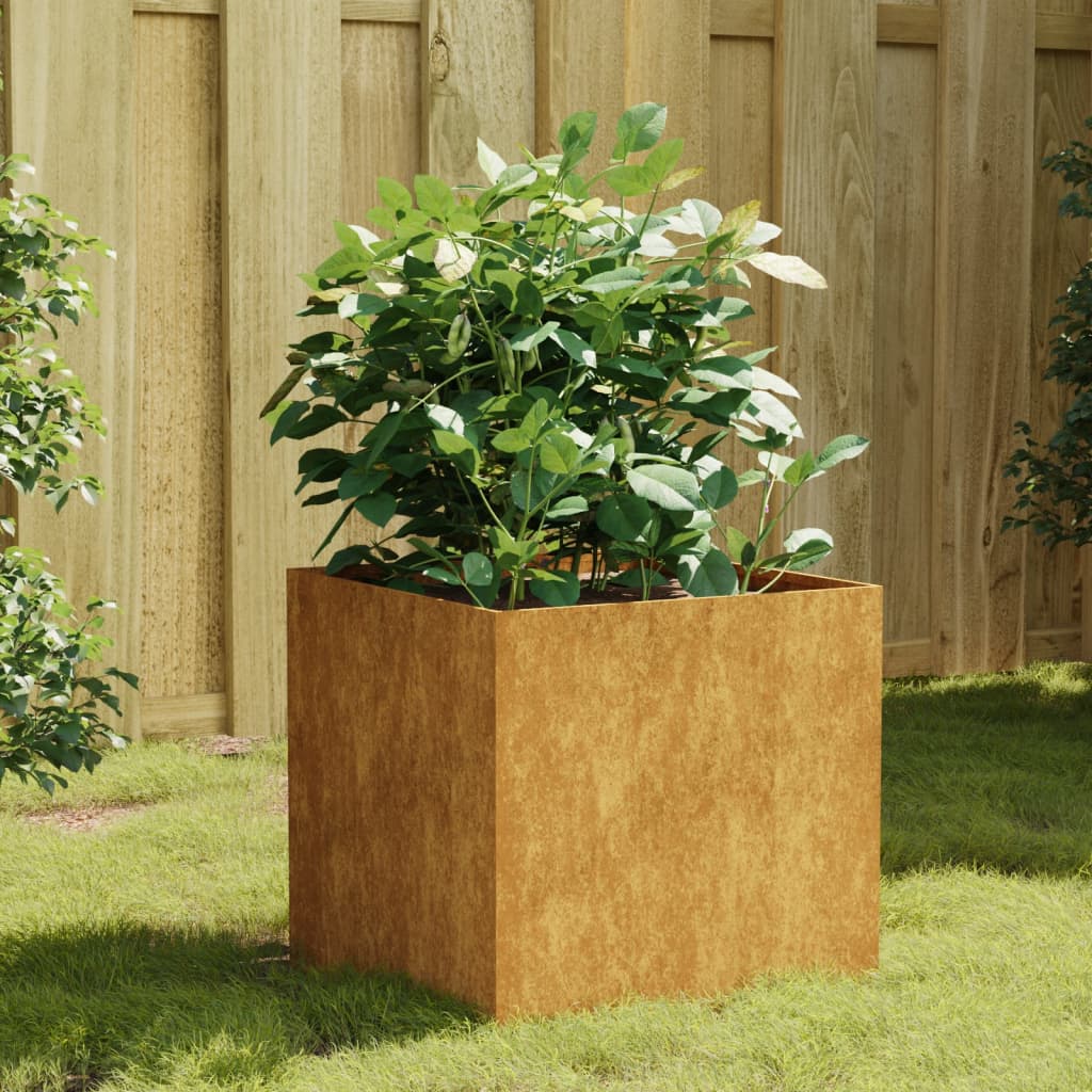 vidaXL Planter 40x41x40 cm Corten Steel