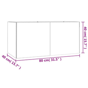 vidaXL Planter 80x40x40 cm Corten Steel