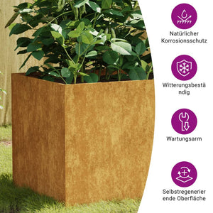 vidaXL Planter 80x40x40 cm Corten Steel