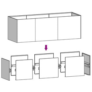 vidaXL Garden Raised Bed 120x40x40 cm Corten Steel