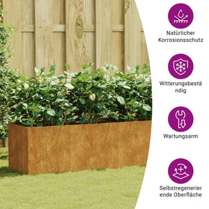 vidaXL Garden Raised Bed 280x40x40 cm Corten Steel