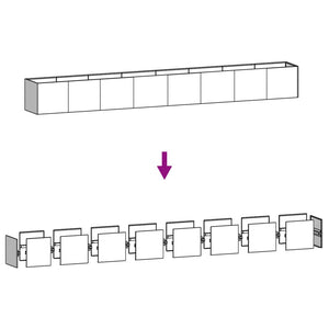 vidaXL Garden Raised Bed 360x40x40 cm Corten Steel