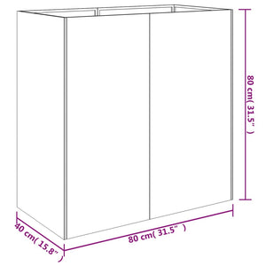 vidaXL Planter 80x40x80 cm Corten Steel