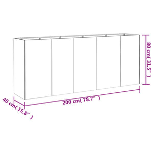 vidaXL Garden Raised Bed 200x40x80 cm Corten Steel