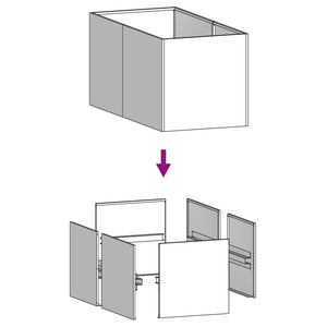 vidaXL Planter 80x40x40 cm Corten Steel