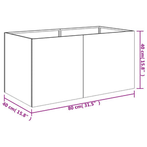 vidaXL Planter 80x40x40 cm Corten Steel