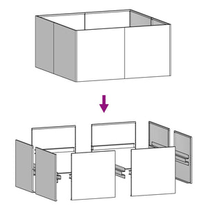 vidaXL Planter 80x80x40 cm Corten Steel