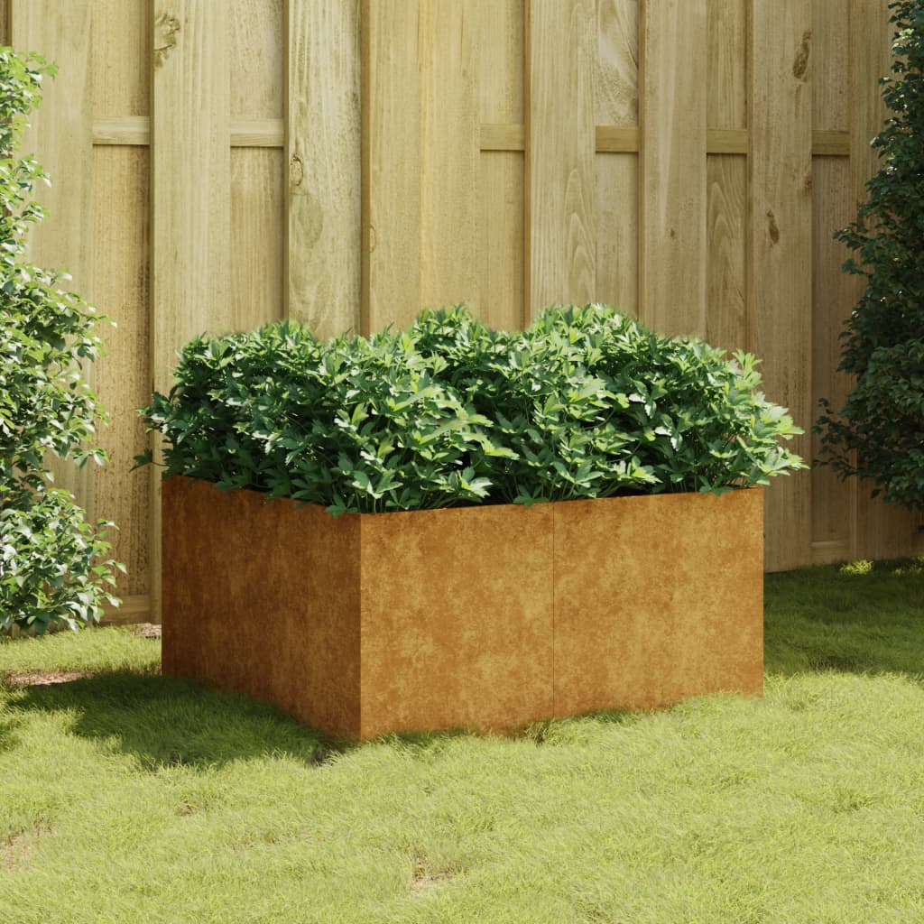 vidaXL Planter 80x80x40 cm Corten Steel