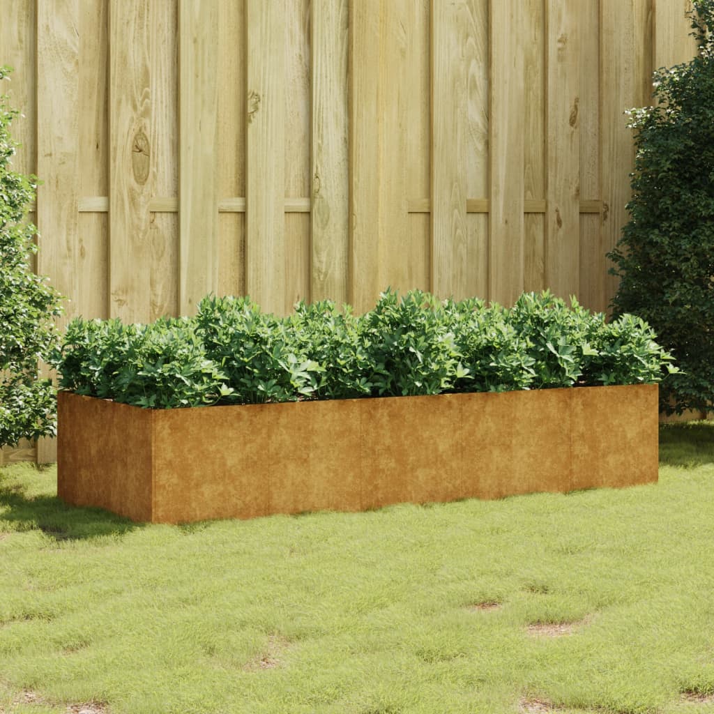 vidaXL Garden Raised Bed 200x80x40 cm Corten Steel