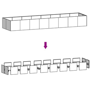 vidaXL Garden Raised Bed 360x80x40 cm Corten Steel