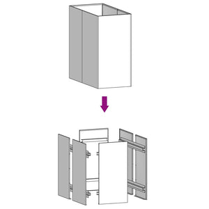 vidaXL Planter 40x80x80 cm Corten Steel