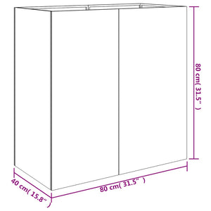 vidaXL Planter 40x80x80 cm Corten Steel