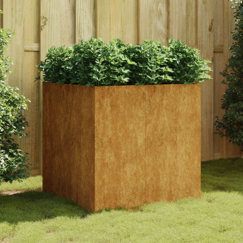 vidaXL Planter 80x80x80 cm Corten Steel