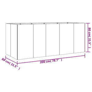 vidaXL Garden Raised Bed 200x80x80 cm Corten Steel